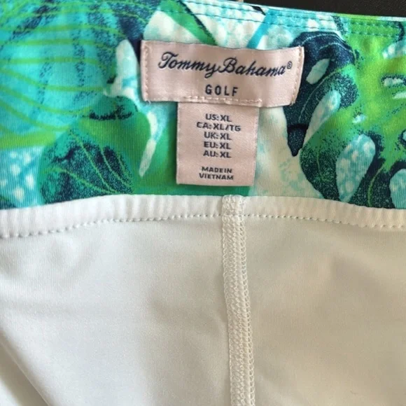 TOMMY BAHAMA green Lagoon Golf Tennis Pickleball Side Panel Knit Skort size XL - Picture 2 of 7